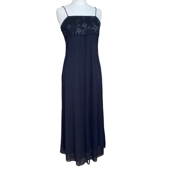 Vintage Babydoll Maxi Slip Dress Empire Waist Hoco Whimsigoth Fairy Grunge Y2K-6 - Picture 1 of 12